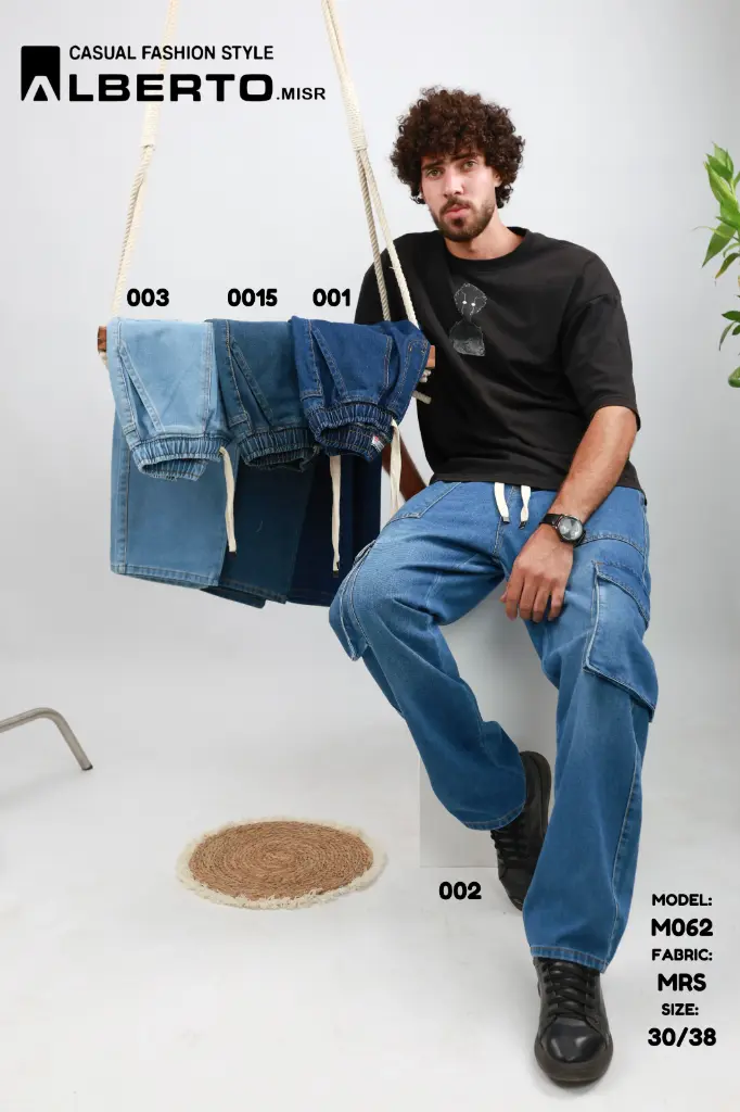 بنطال كارجو جينز رجالي M062